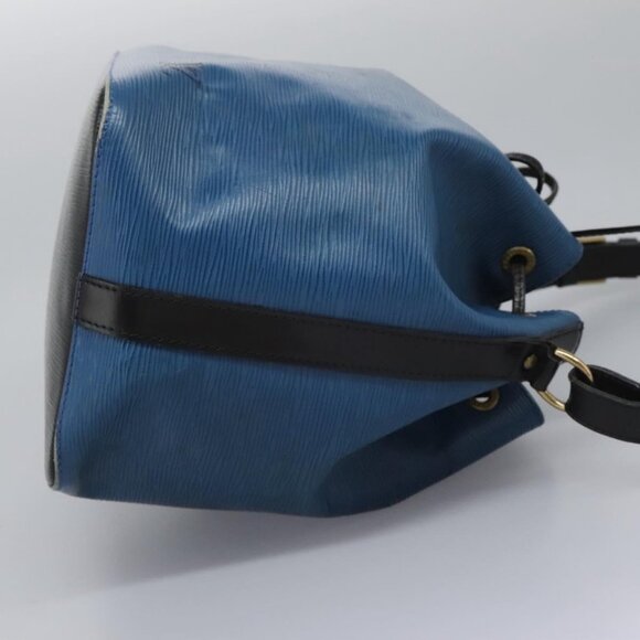 LOUIS VUITTON Epi Petit Noe Shoulder Bag Bicolor Black Blue M44152 Auth 114681 - Picture 5 of 16